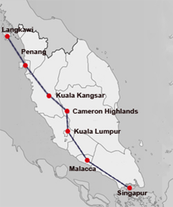 Höhepunkte Malaysias mit Singapur